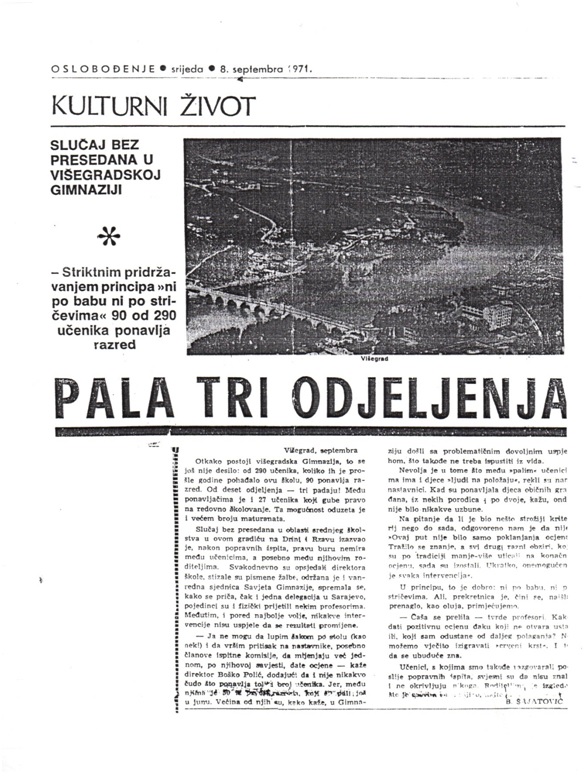 Овако је некада било – пала 3 одјељења