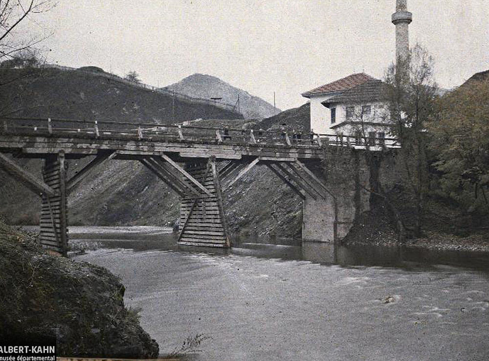 Дрвени мост на ријеци Рзав, 1912. године